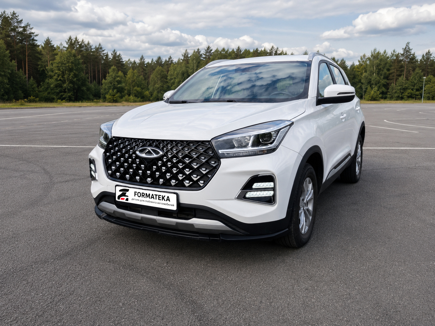 картинка Сплиттер под передний бампер для Chery Tiggo 4 pro - текстурный vonard customs 