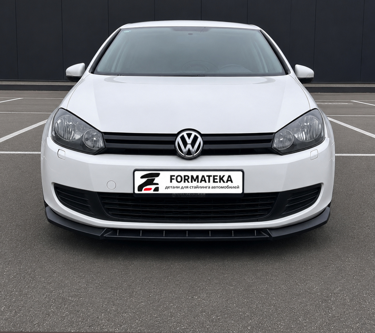 картинка Сплиттер под передний бампер VW Golf  6  - гладкий АБС пластик vonard customs 