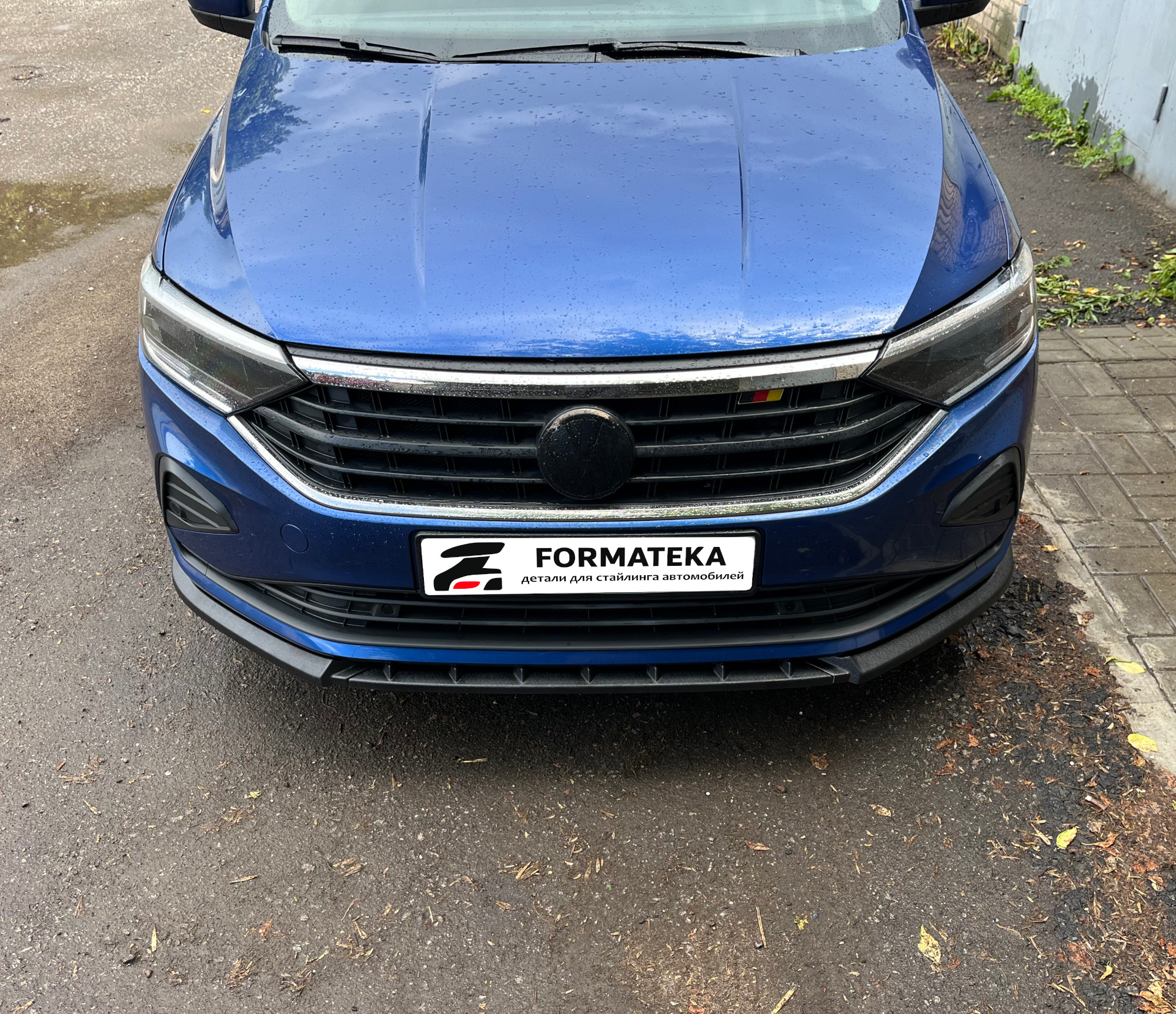 картинка Сплиттер переднего бампера VW Polo 6 liftback - под покраску vonard customs 