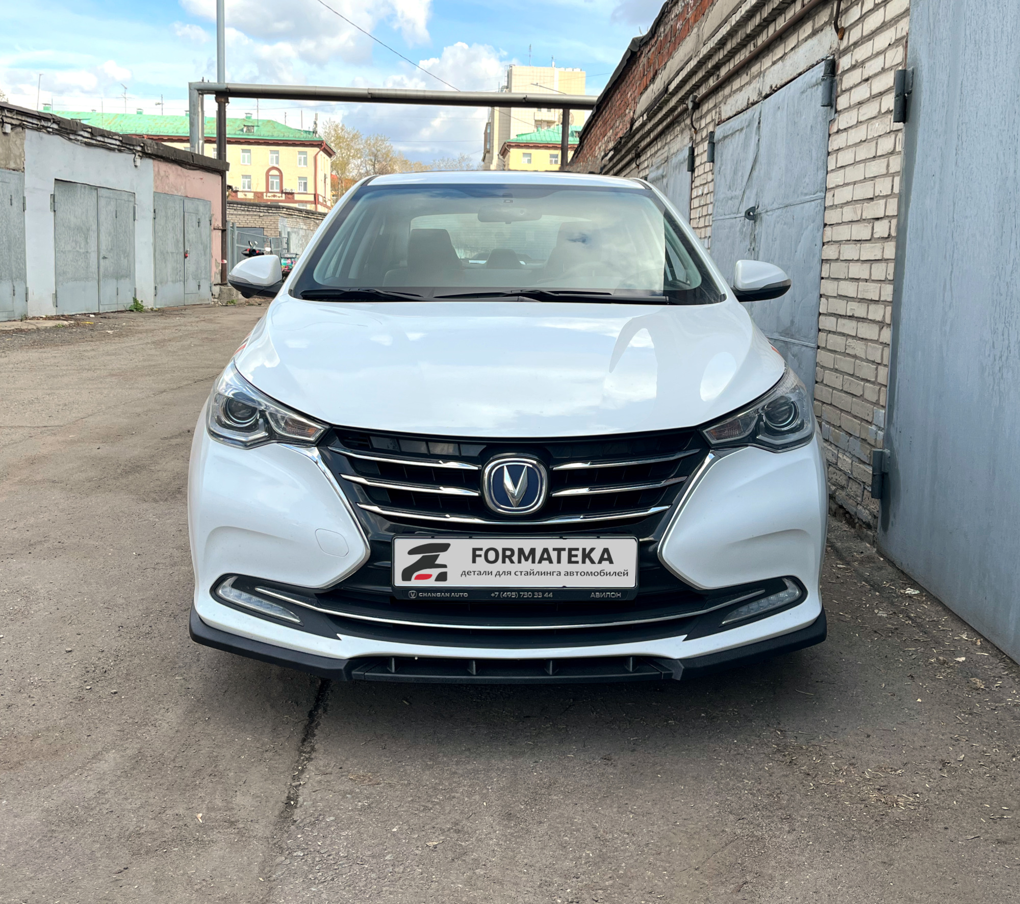 картинка Сплиттер под передний бампер Changan Alsvin - текстура vonard customs 