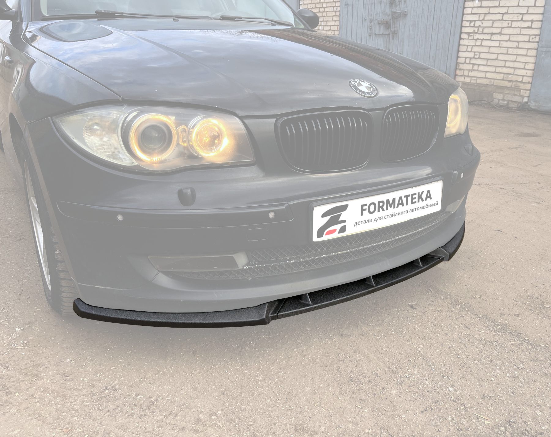 картинка Сплиттер переднего бампера BMW E87 рестайлинг - текстура vonard customs 