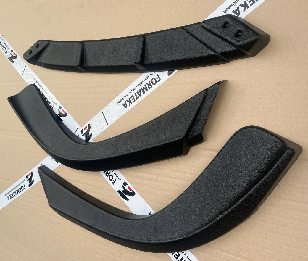 картинка Сплиттер под передний бампер Chevrolet Aveo 1 рест. - текстурный vonard customs 