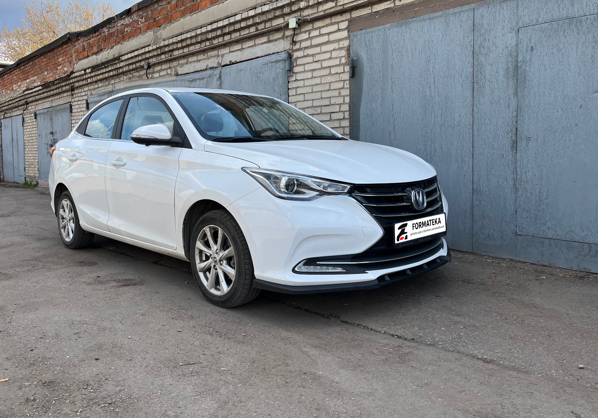 картинка Сплиттер под передний бампер Changan Alsvin - текстура vonard customs 