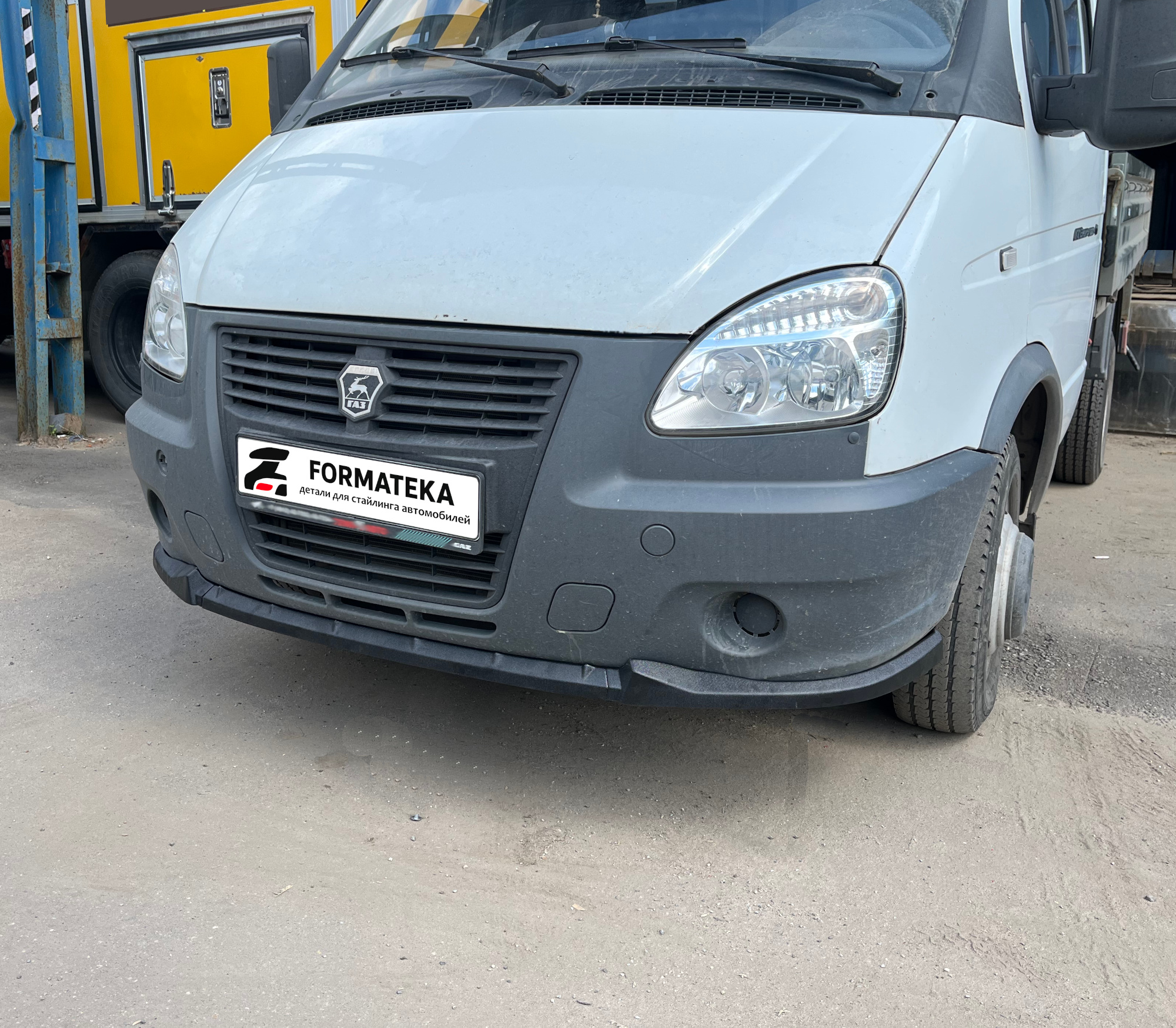 картинка Сплиттер под передний бампер Gazelle 1 рестайлинг - текстура vonard customs 