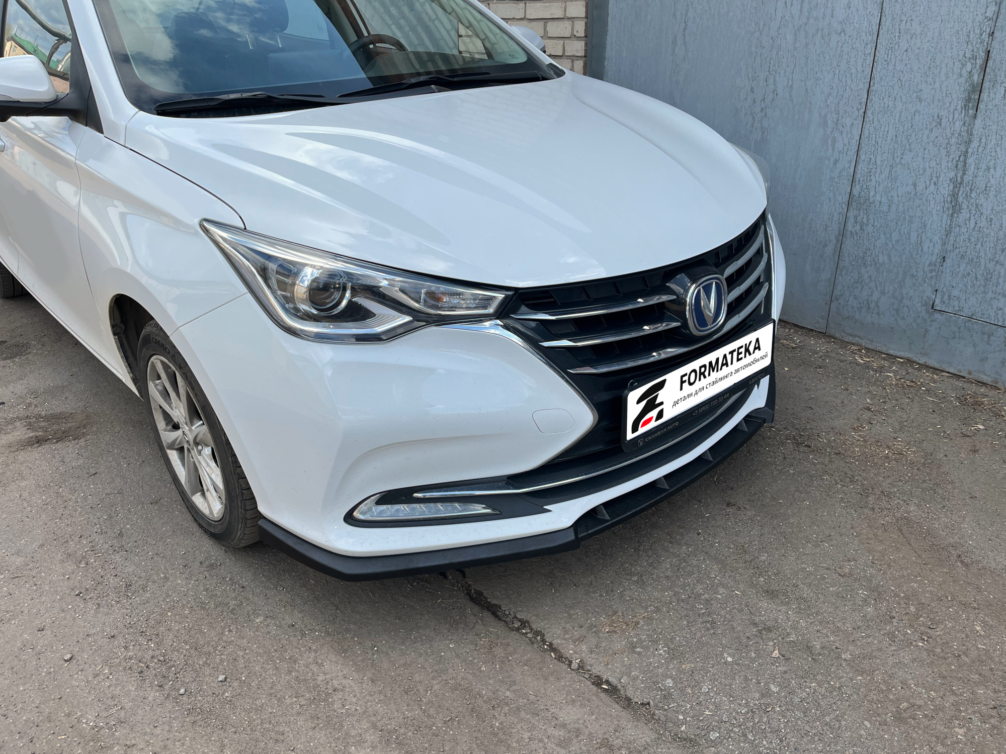 картинка Сплиттер под передний бампер Changan Alsvin - текстура vonard customs 