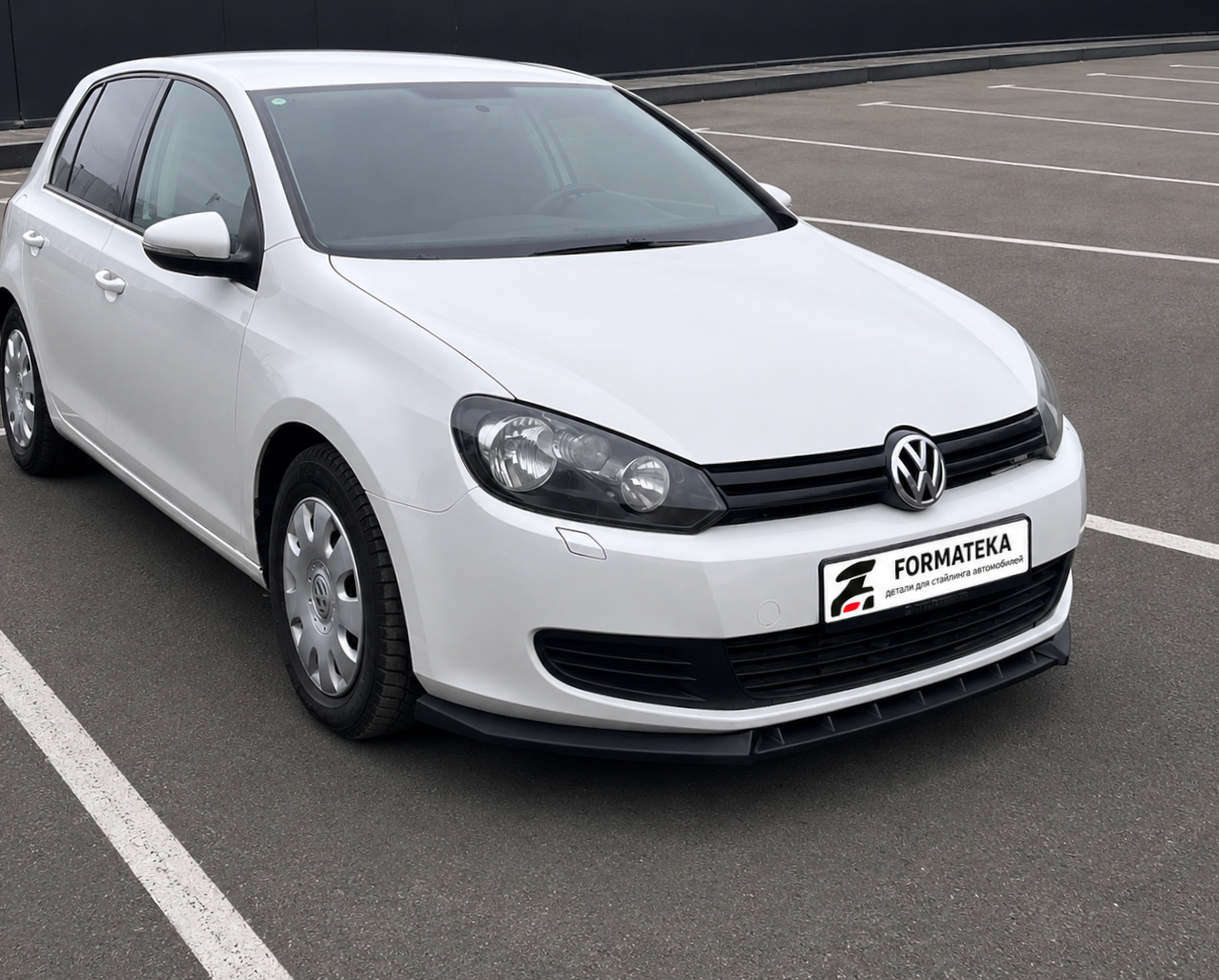 картинка Сплиттер под передний бампер VW Golf  6  - гладкий АБС пластик vonard customs 