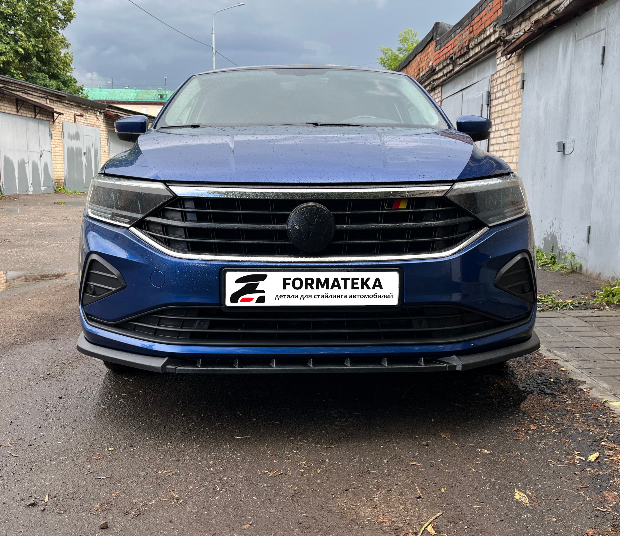картинка Сплиттер переднего бампера VW Polo 6 liftback - под покраску vonard customs 