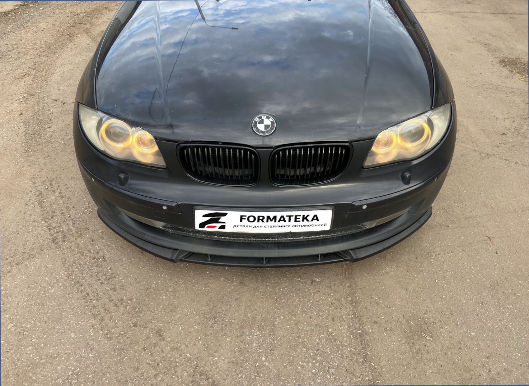 картинка Сплиттер переднего бампера BMW E87 рестайлинг - текстура vonard customs 