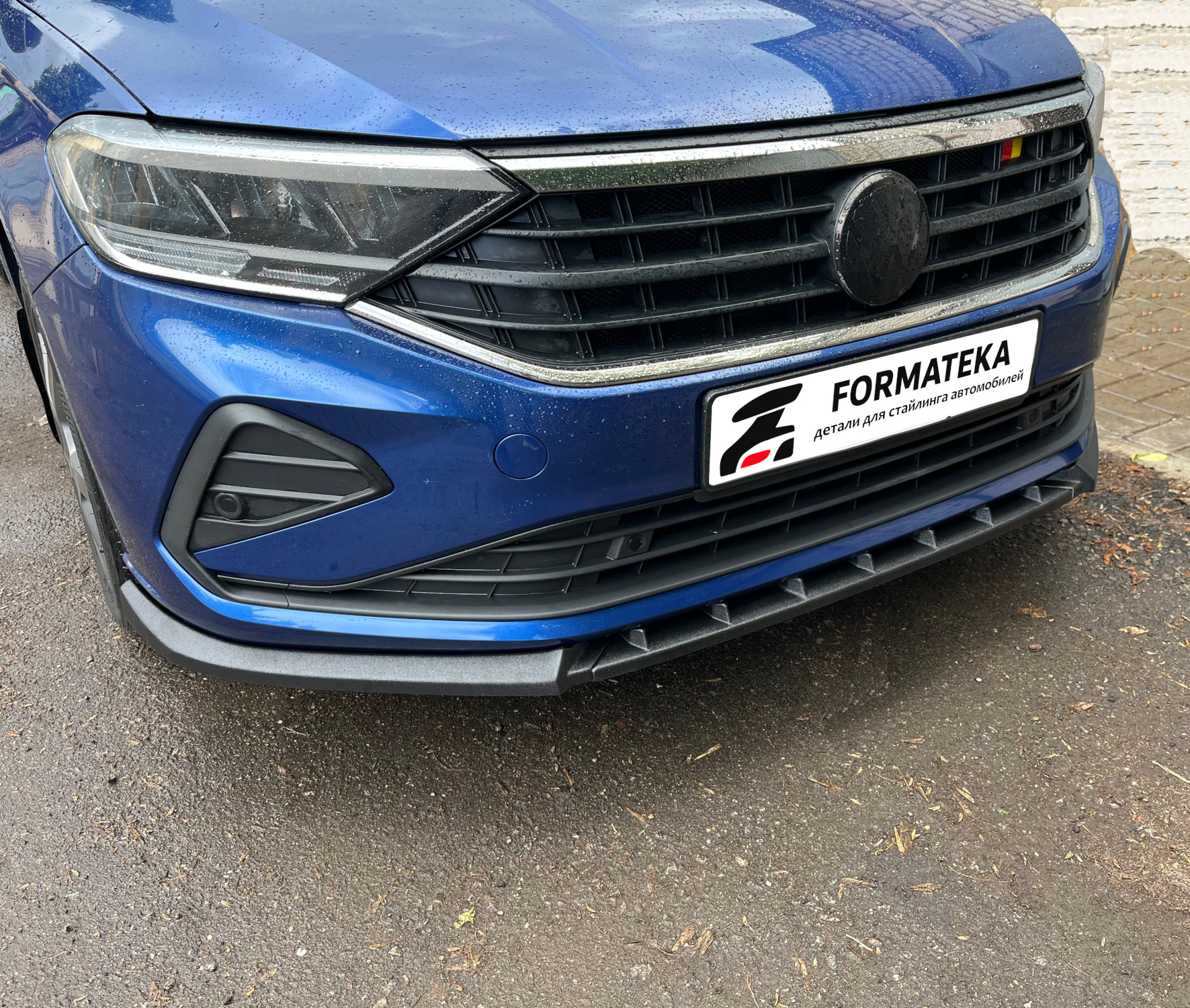 картинка Сплиттер переднего бампера VW Polo 6 liftback - под покраску vonard customs 